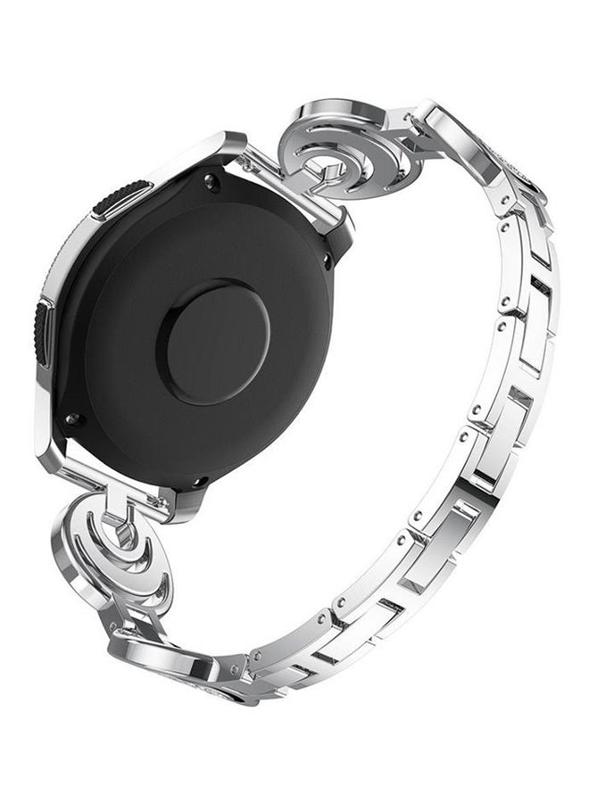 NIBEMINENT Replacement Metal Band For Samsung Gear S2/S4 Silver - Image 4