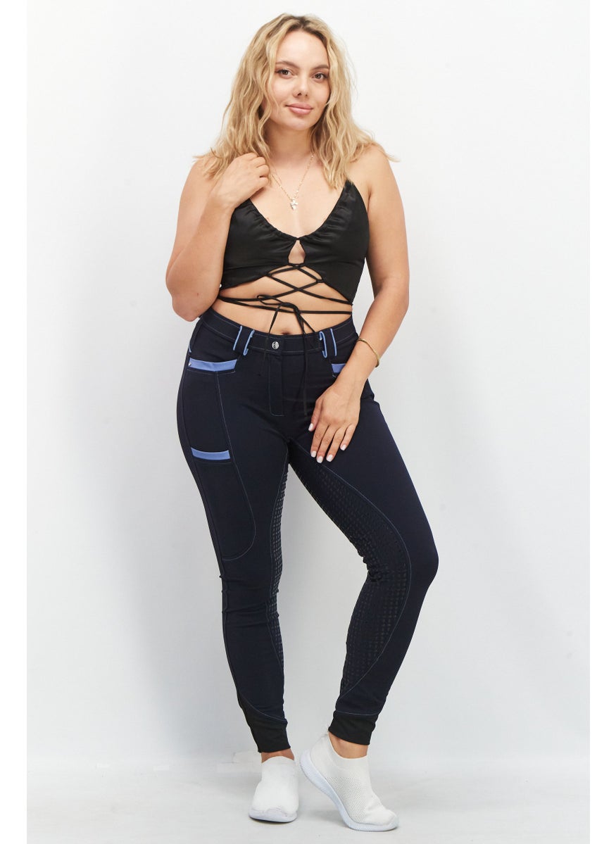 Asos Design - Women Tie Neckline Sleeveless Satin Strappy Tops, Black - Image 1