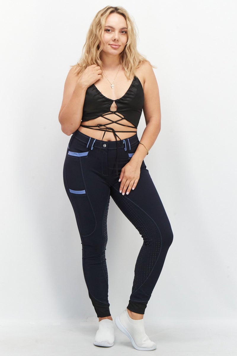 Asos Design Women Tie Neckline Sleeveless Satin Strappy Tops, Black - Image 2