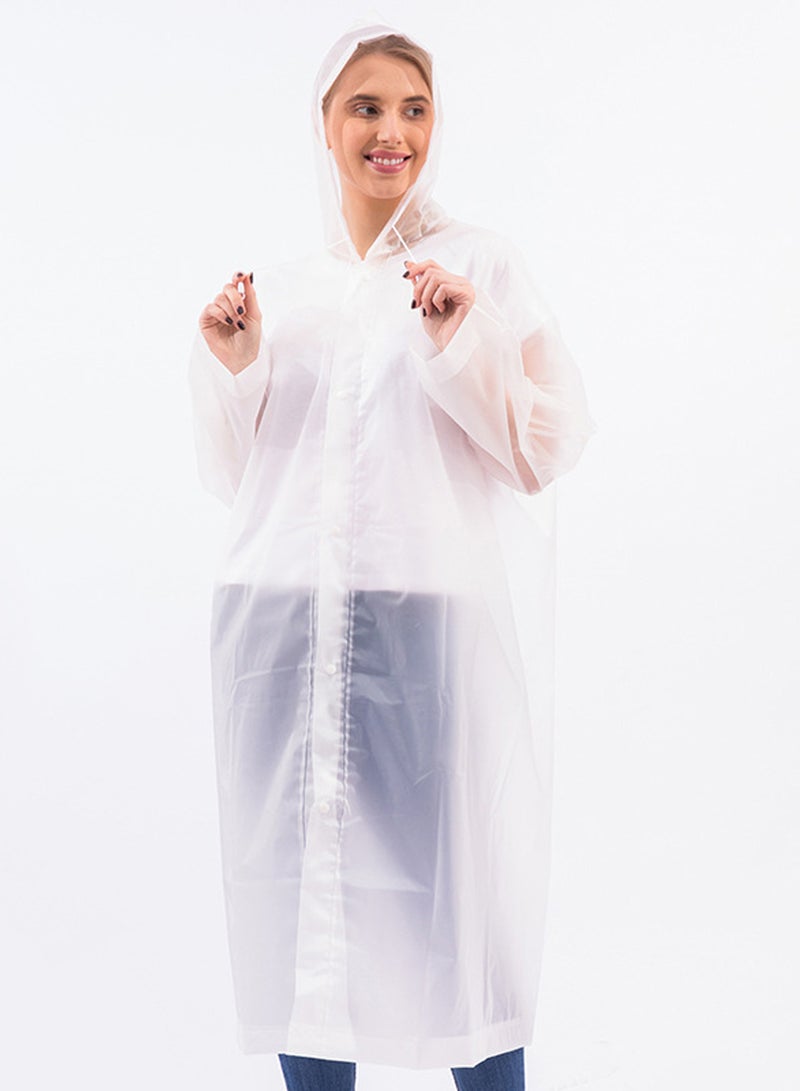 Generic Portable Reusable Waterproof Rain Poncho with Hood and Sleeves Raincoat EVA Rainwear  - Image 2