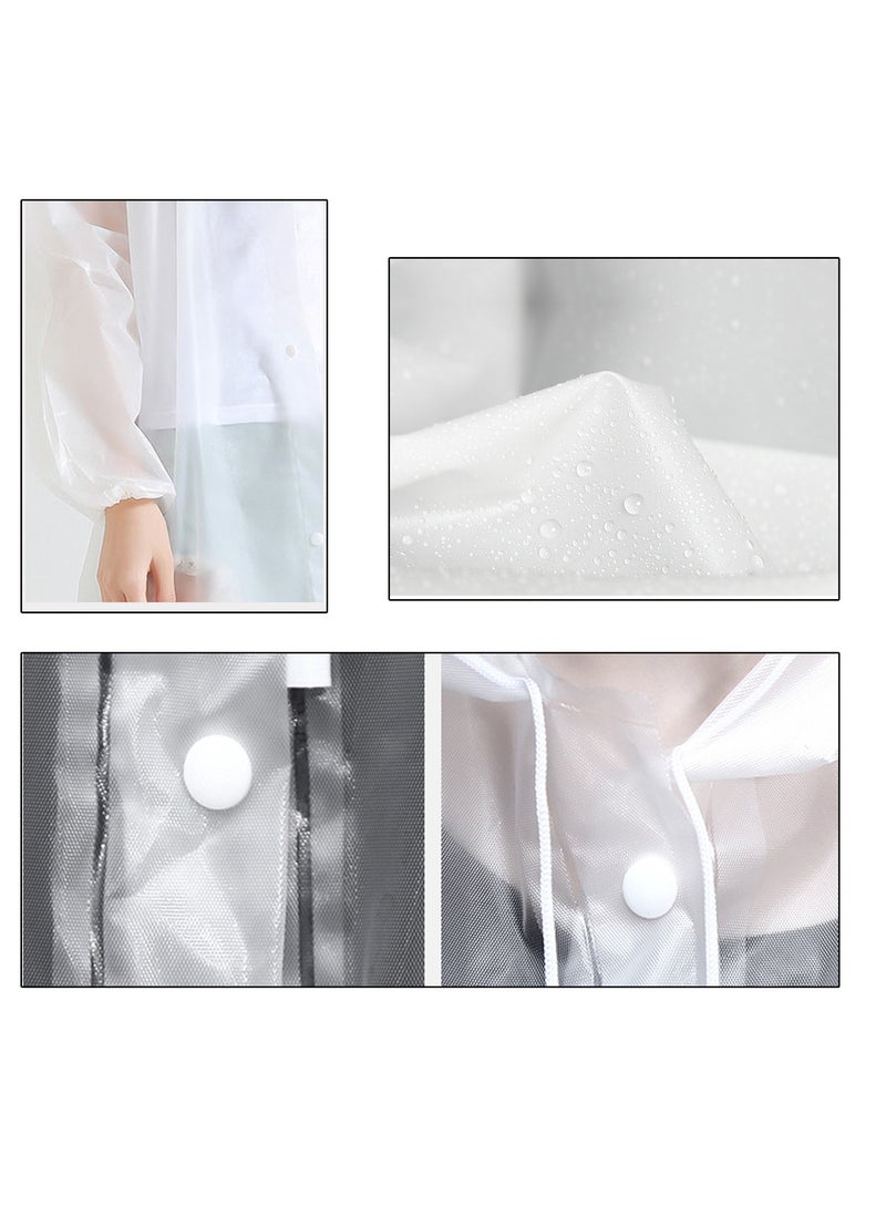 Generic Portable Reusable Waterproof Rain Poncho with Hood and Sleeves Raincoat EVA Rainwear  - Image 3
