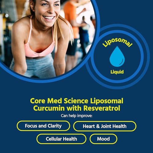 Core Med Science Liposomal Curcumin Resveratrol 200mg Curcumin and 75mg Resveratrol - 6 Fl Oz Liquid - High Absorption Curcumin Supplement - Image 2