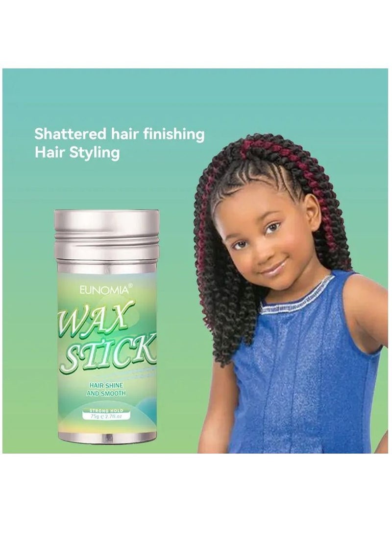EUNOMIA Hair Wax Stick 75g Hair Pomade Slick Stick Tame Flyaway & Non-Frizz Moisturize & Add Shine Non-Greasy Wax Stick for Wigs and all Hair Types - Image 2