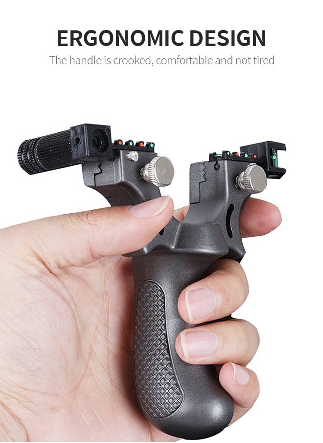 GROIC Professional Slingshots Set Laser Slingshot High Precision Flat Leather Slingshot with Laser Fast Bow Special for Outdoor Hunting Catapult  - Image 2
