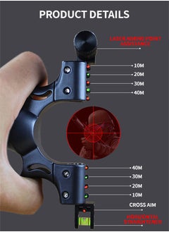GROIC Professional Slingshots Set Laser Slingshot High Precision Flat Leather Slingshot with Laser Fast Bow Special for Outdoor Hunting Catapult  - Image 4