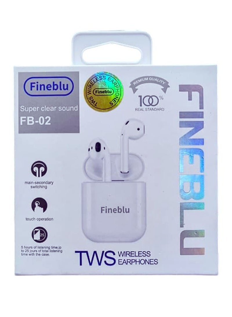 فاينبلو سماعات أذن لاسلكية FB-02 - صوت فائق الوضوح