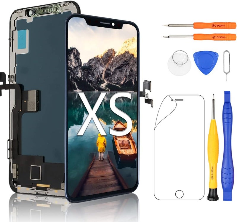 Yodoit for iPhone XS LCD Screen Replacement Display 3D Touch Digitizer with Repair Tool Kit, Screen Protective Film - Image 1