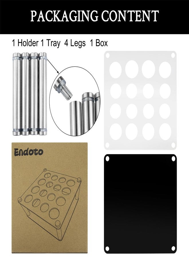 Endoto Chess Piece Holder, Metal Holder for Chess Silicone DIY Molds, 16 Holes for Silicone Molds Accessories for Making Game Kit Set 6.5 x 6.5 x 3.3 Inches(1 Pack) - Image 2