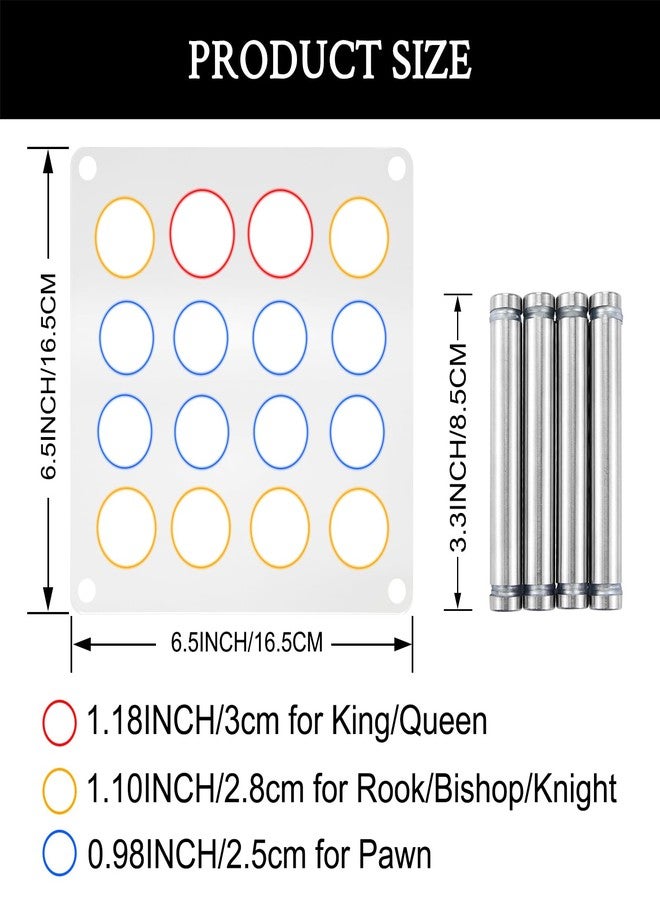 Endoto Chess Piece Holder, Metal Holder for Chess Silicone DIY Molds, 16 Holes for Silicone Molds Accessories for Making Game Kit Set 6.5 x 6.5 x 3.3 Inches(1 Pack) - Image 3
