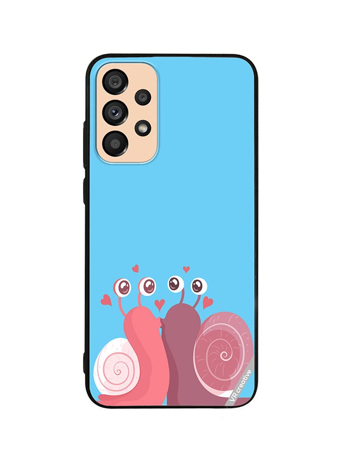 VR CREATIVE Protective Case Cover For Samsung Galaxy A33 5G Love Snail Design Multicolour - Image 1