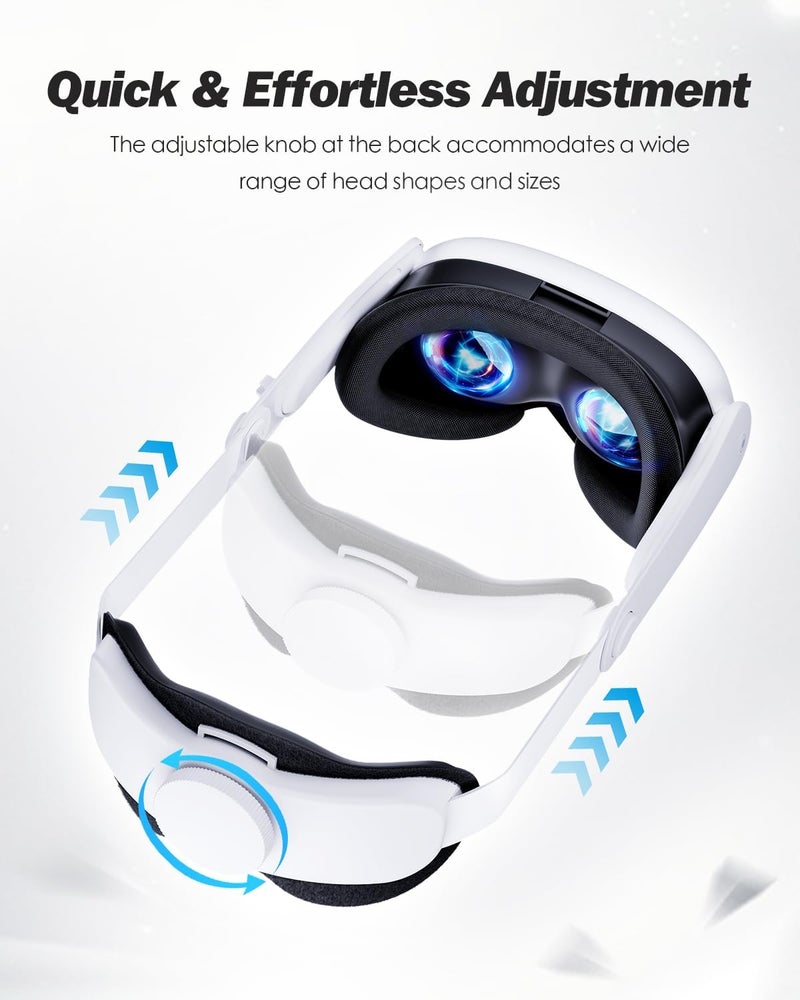 غطاء لحزام الرأس ومقابض جهاز التحكم من SUPERUS متوافق مع إكسسوارات Meta/Oculus Quest 3، يعزز راحة الرأس ويوفر حماية لمقابض الجهاز. - Image 3