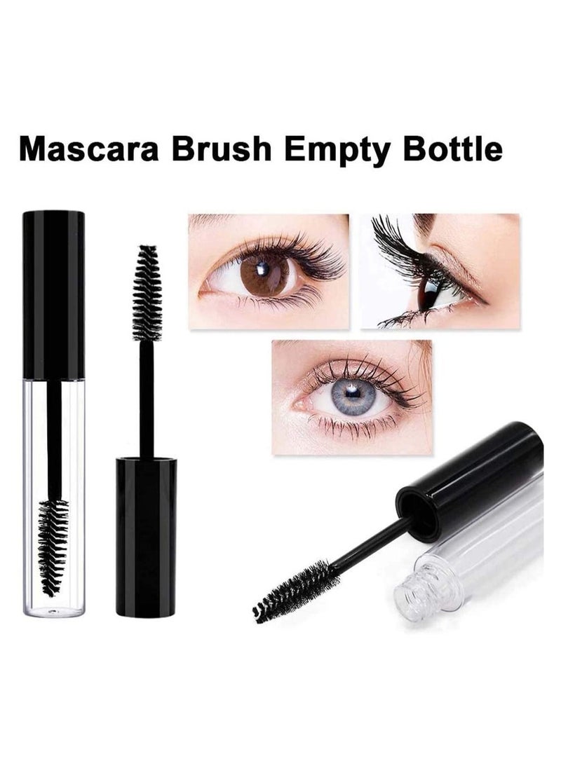 SYOSI - Black Fiber Lash Extension Mascara 3ml Empty Tube Wand Eyelash Cream Container Bottle with 3 Funnels Transfer Pipettes - Image 1