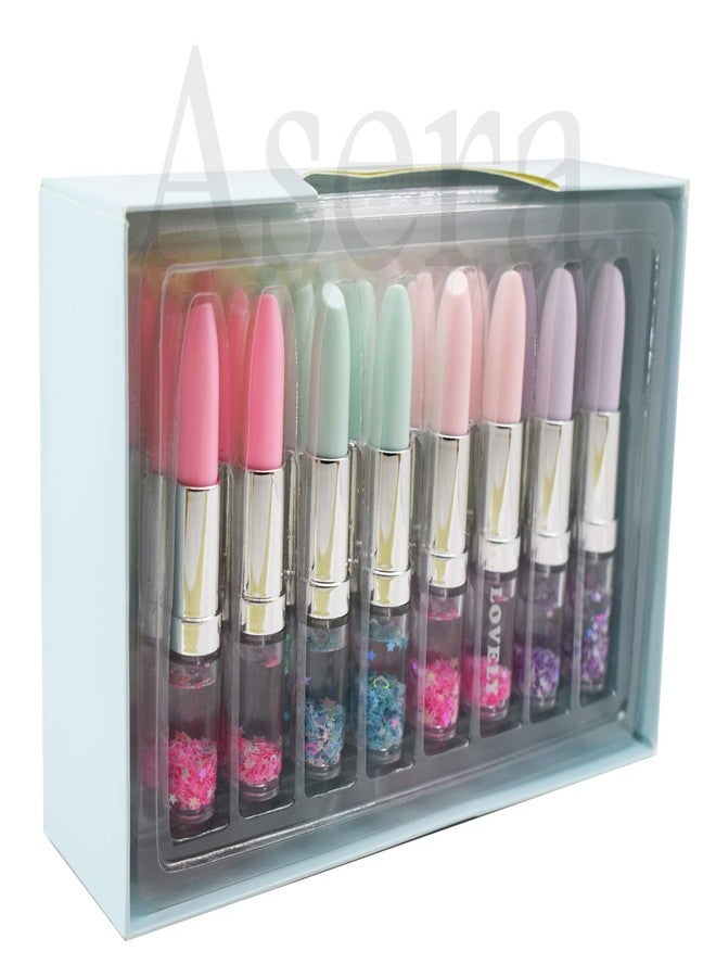 Asera Lipstick Shape Ink Gel Pen with Glitter/Sparkle for Children Gift Stationery Supplies Birthday Return Gifts for Kids Set of 12 Pcs - Image 5