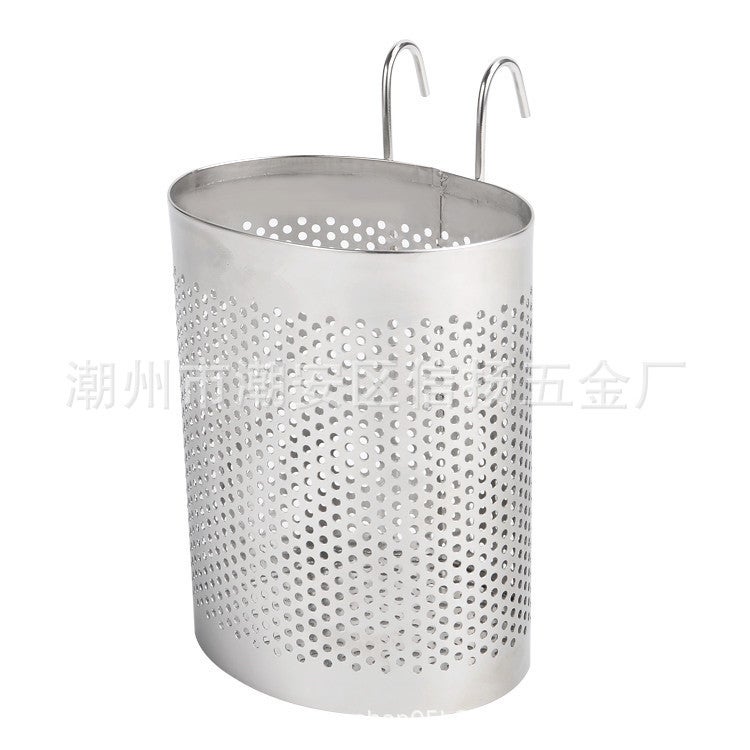Supply Kitchen Stainless Steel Drain Storage Holder Hanging Chopsticks Holder Hook Chopsticks Cage Household Kitchen Storage - Image 1