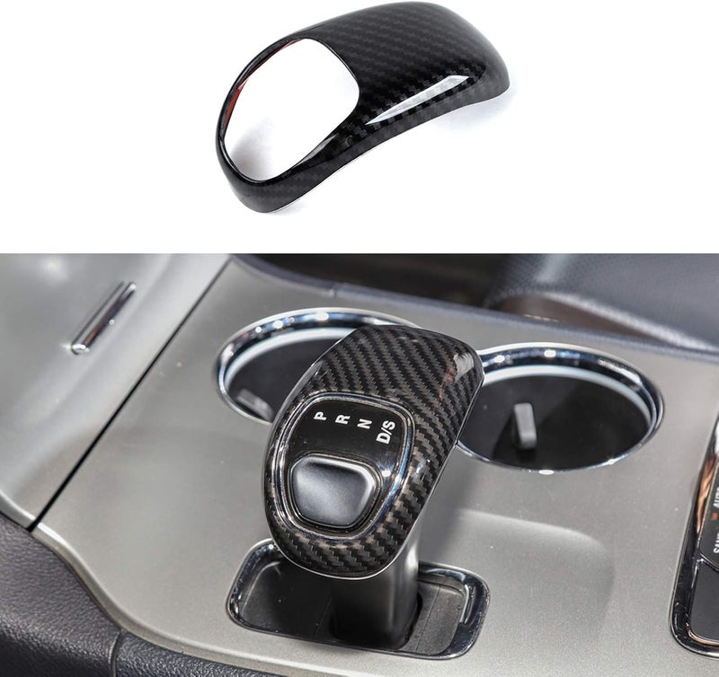 Tocatus Gear Shift Knob Trim Shifter Cap for Jeep Grand Cherokee and Chrysler 300C - ABS Carbon Fiber - Image 2