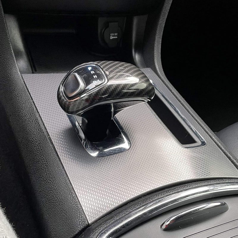 Tocatus Gear Shift Knob Trim Shifter Cap for Jeep Grand Cherokee and Chrysler 300C - ABS Carbon Fiber - Image 4