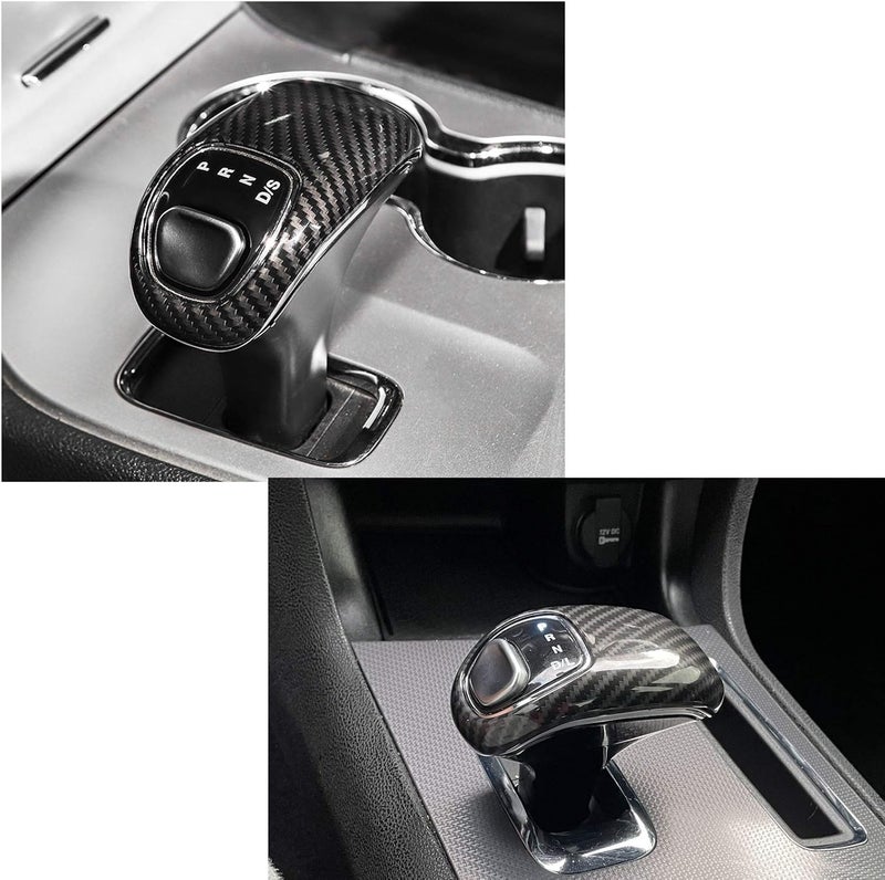 Tocatus Gear Shift Knob Trim Shifter Cap for Jeep Grand Cherokee and Chrysler 300C - ABS Carbon Fiber - Image 3