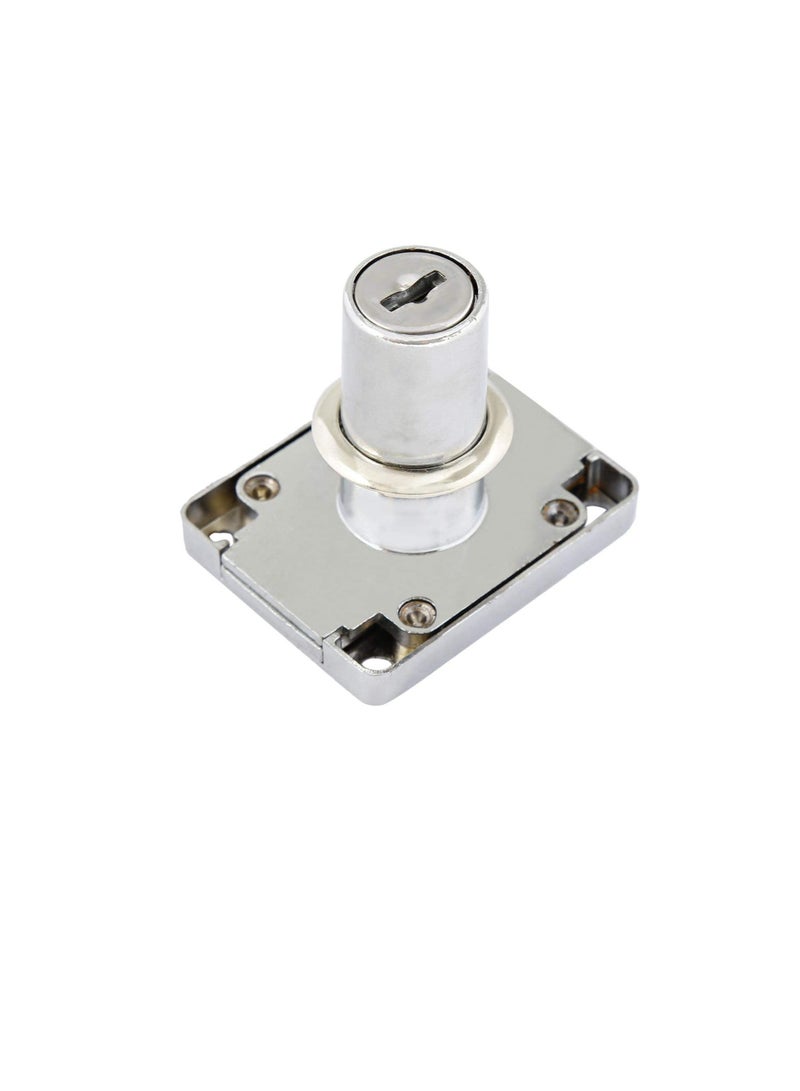 Double Turn, Chrome Plated Drawer Lock, 32mm, Steel - Image 2