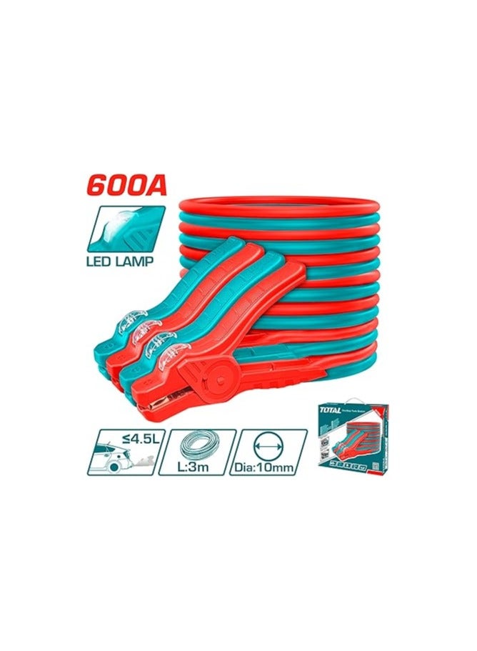 TOTAL Booster Cable 3m With Lamp 600 Amp PBCA16008 - Image 2