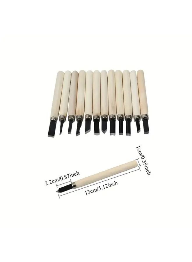24 Pcs Heavy Duty Carbon Steel Wood Carving Chisels Professional Grade Blades - Image 3