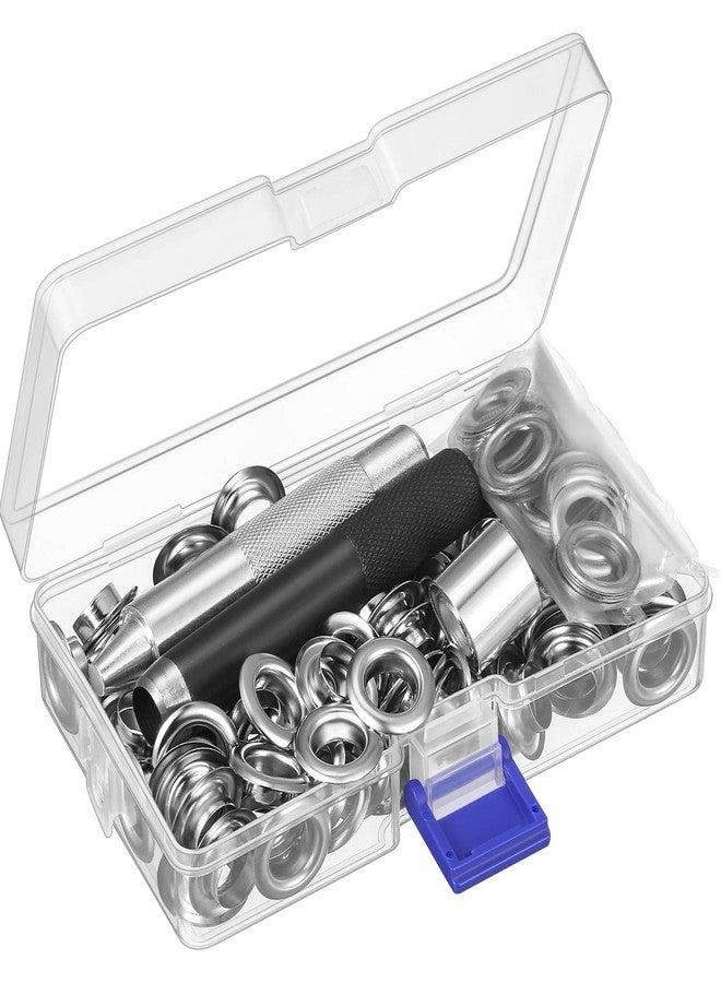 Pangda Grommet Tool Kit, Grommet Setting Tool and 100 Sets Eyelets with Storage Box, 1/2 Inch Inside Diameter - Image 1