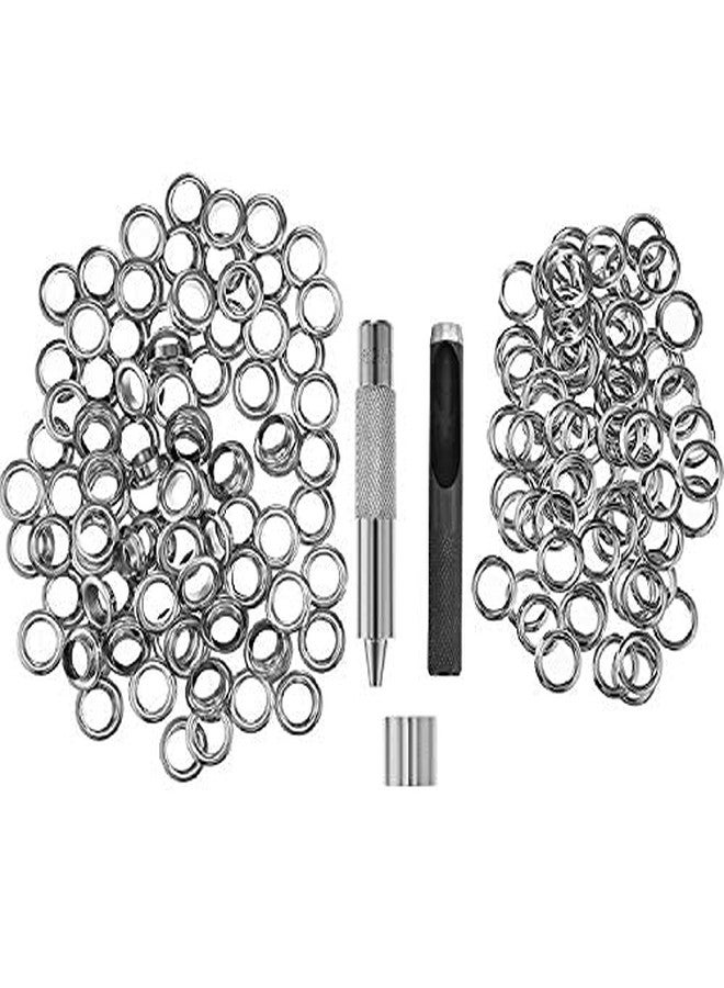Pangda Grommet Tool Kit, Grommet Setting Tool and 100 Sets Eyelets with Storage Box, 1/2 Inch Inside Diameter - Image 2