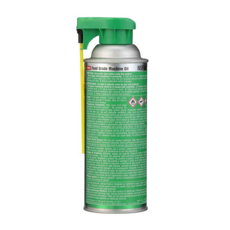 CRC 03081 General Purpose Food Grade Machine Oil Spray, (Net Weight: 11 oz.) 16oz Aerosol,Clear - Image 1