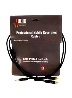 Generic REAN Mini Jack 2 Phono - BLACK 