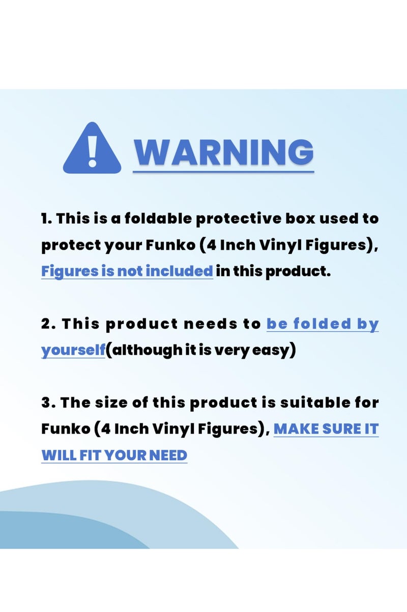 Pop Protector Case for 4 Inch Funko Pop Figures (10 Pack) Strong Extra Thick Crystal Clear Heavy Duty Plastic Display Box - Perfect for Vinyl Figures & Protective Film 100% Recyclable - Image 5