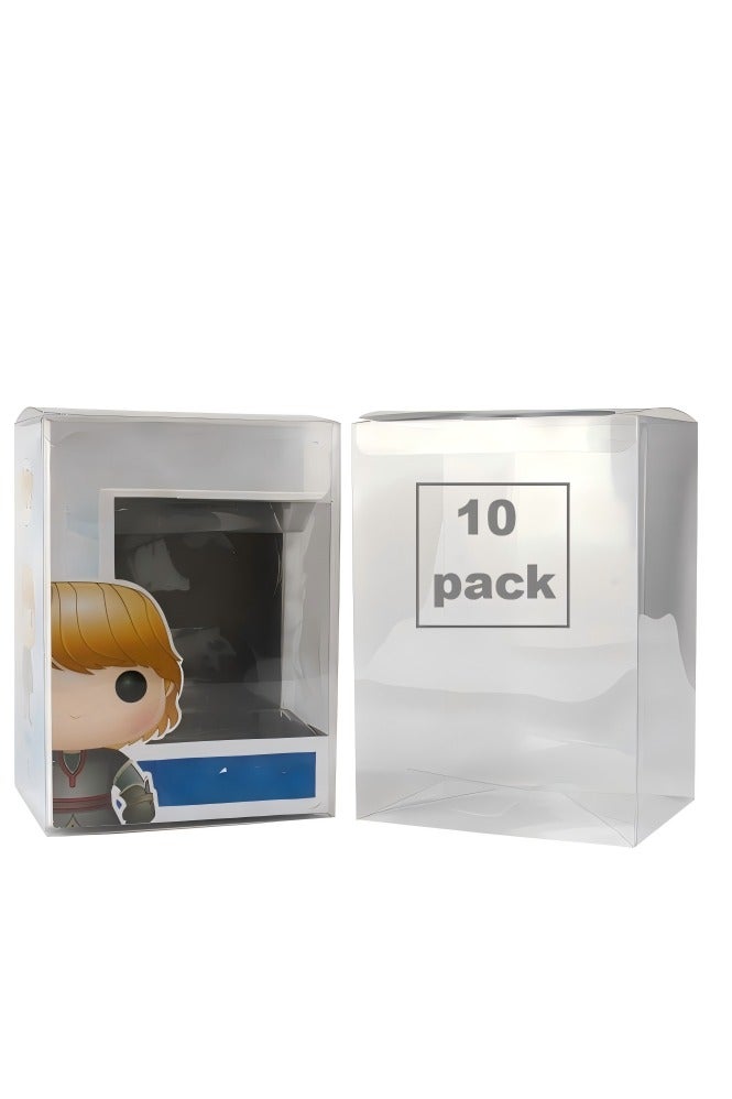 Pop Protector Case for 4 Inch Funko Pop Figures (10 Pack) Strong Extra Thick Crystal Clear Heavy Duty Plastic Display Box - Perfect for Vinyl Figures & Protective Film 100% Recyclable - Image 1