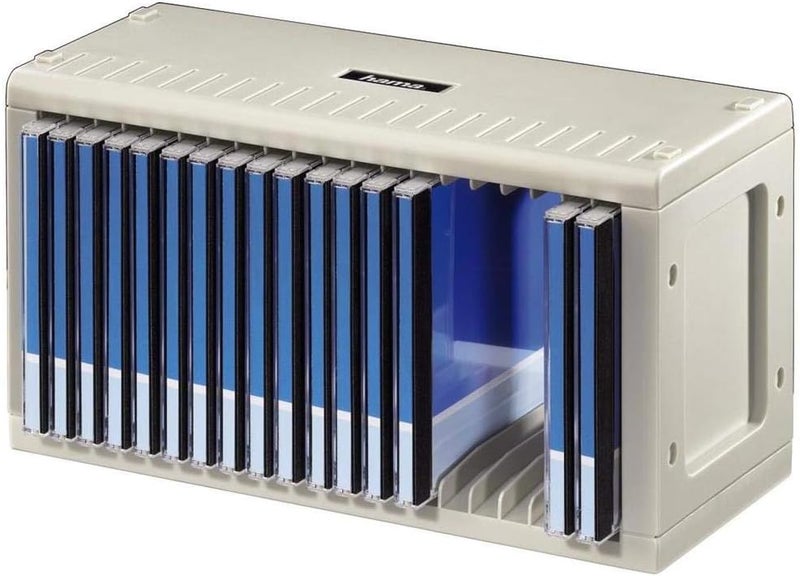 Hama CD Rack for 20 CDs (CD storage for hanging or standing, space-saving, small CD stand, for the office or any room), Grey - Image 3