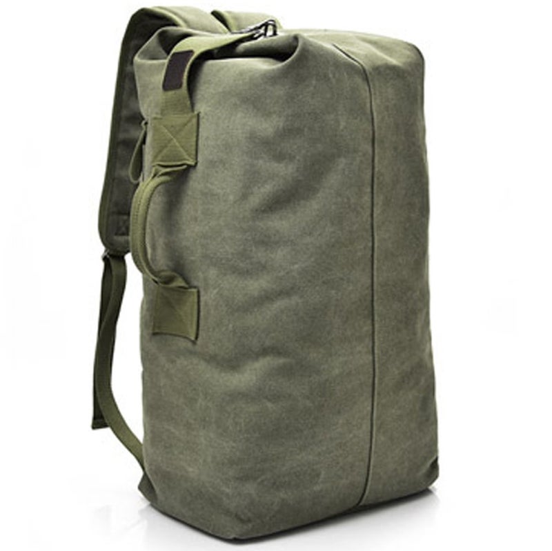 Jellybro Military Duffel Bag Top Load Double Strap Canvas Backpack Army Travel Big Size - Image 1