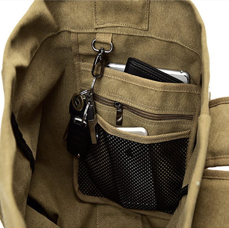 Jellybro Military Duffel Bag Top Load Double Strap Canvas Backpack Army Travel Big Size - Image 4