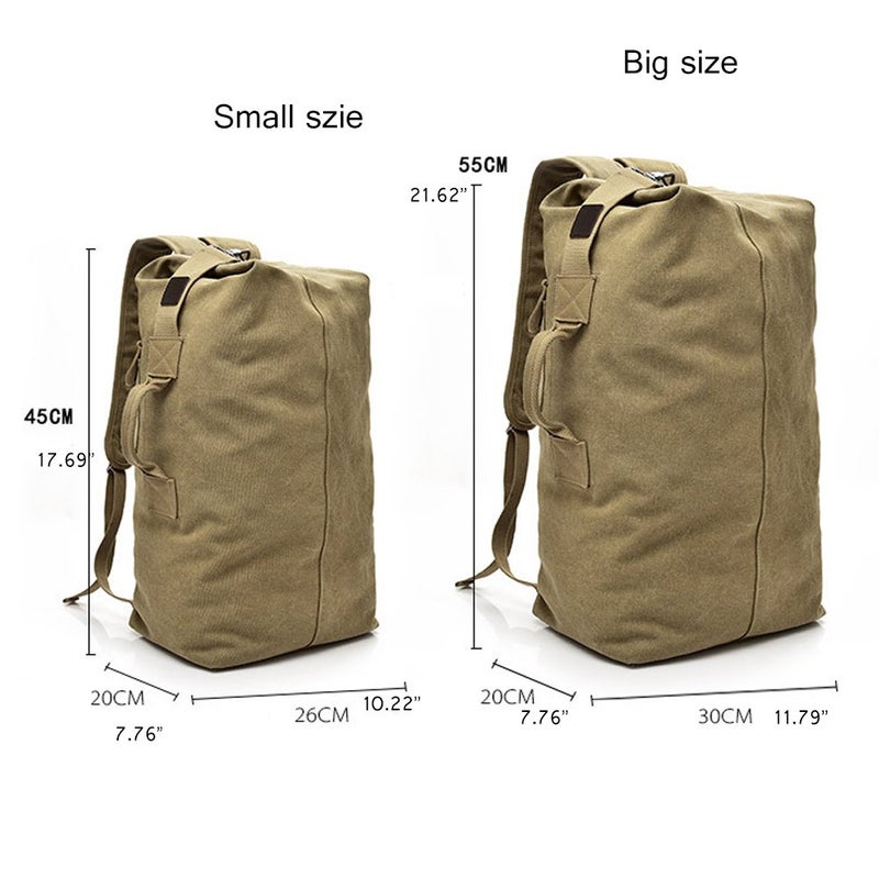 Jellybro Military Duffel Bag Top Load Double Strap Canvas Backpack Army Travel Big Size - Image 2