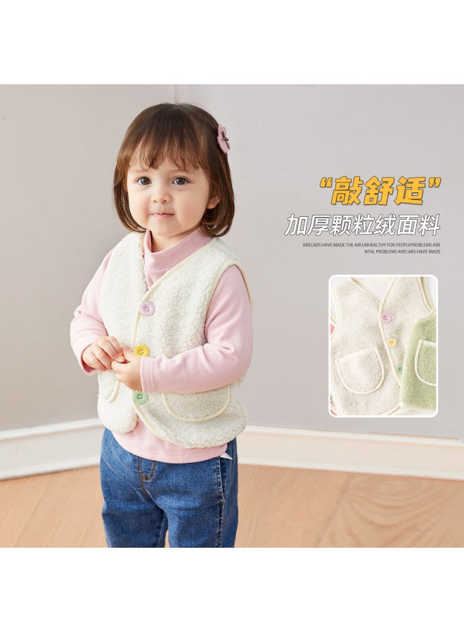 Doodle Home winter Baby Vest - Stylish & Warm Thickened Girls' Sleeveless Jacket, Trendy Kids' Outerwear - Image 2