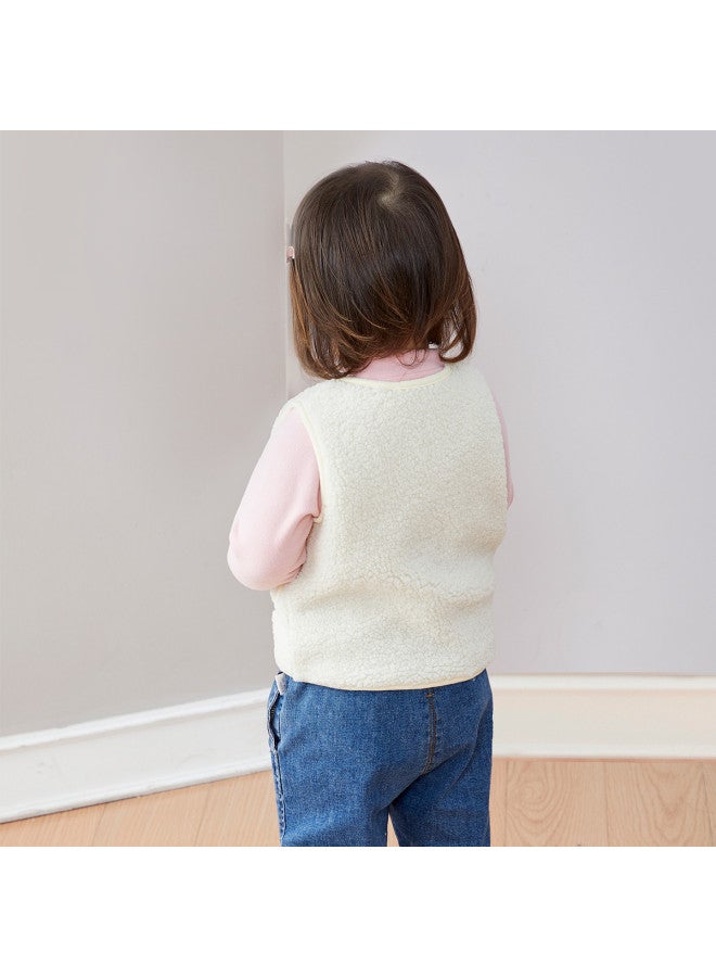 Doodle Home winter Baby Vest - Stylish & Warm Thickened Girls' Sleeveless Jacket, Trendy Kids' Outerwear - Image 4