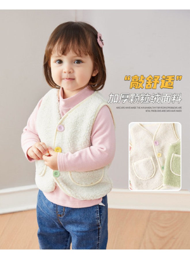 Doodle Home winter Baby Vest - Stylish & Warm Thickened Girls' Sleeveless Jacket, Trendy Kids' Outerwear - Image 1