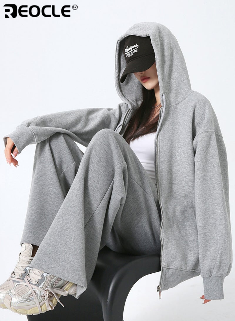 ريوكل سويت شيرت نسائي بغطاء للرأس مع سحاب أمامي وتصميم خفيف لبطاقة الربيع بأسلوب سهل للملابس الصغيرة - Image 4