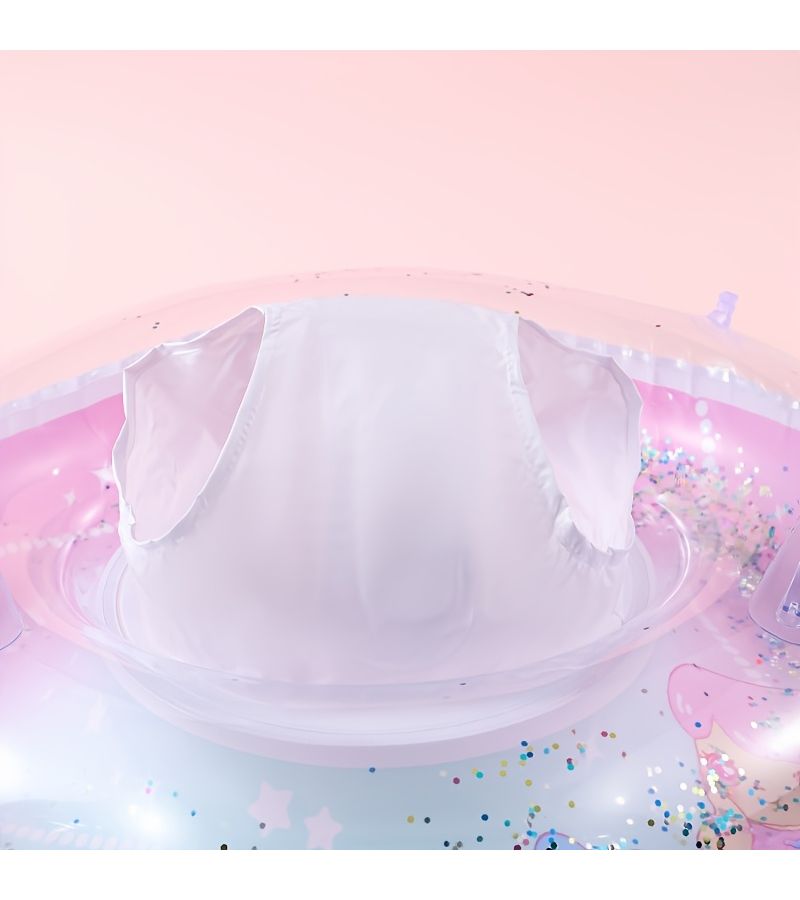 Light Purple Mermaid Seat Inflatable Swimming Ring With Handles For Pool Bath Beach - Image 5