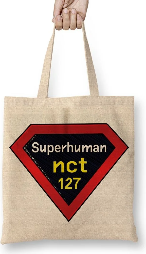Baskı Dükkanı Print Shop Nct 127 Superhuman 03 Cloth Bag Long Handle