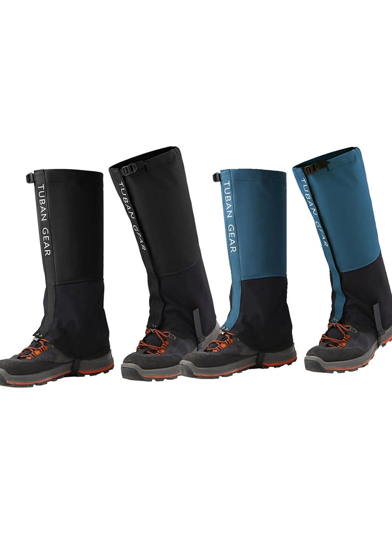 GGOOT Leg Gaiters Fleece Lined Waterproof Adjustable Anti-Tear Snow Boot Gaiters for Outdoor Hiking Skiing - Image 5