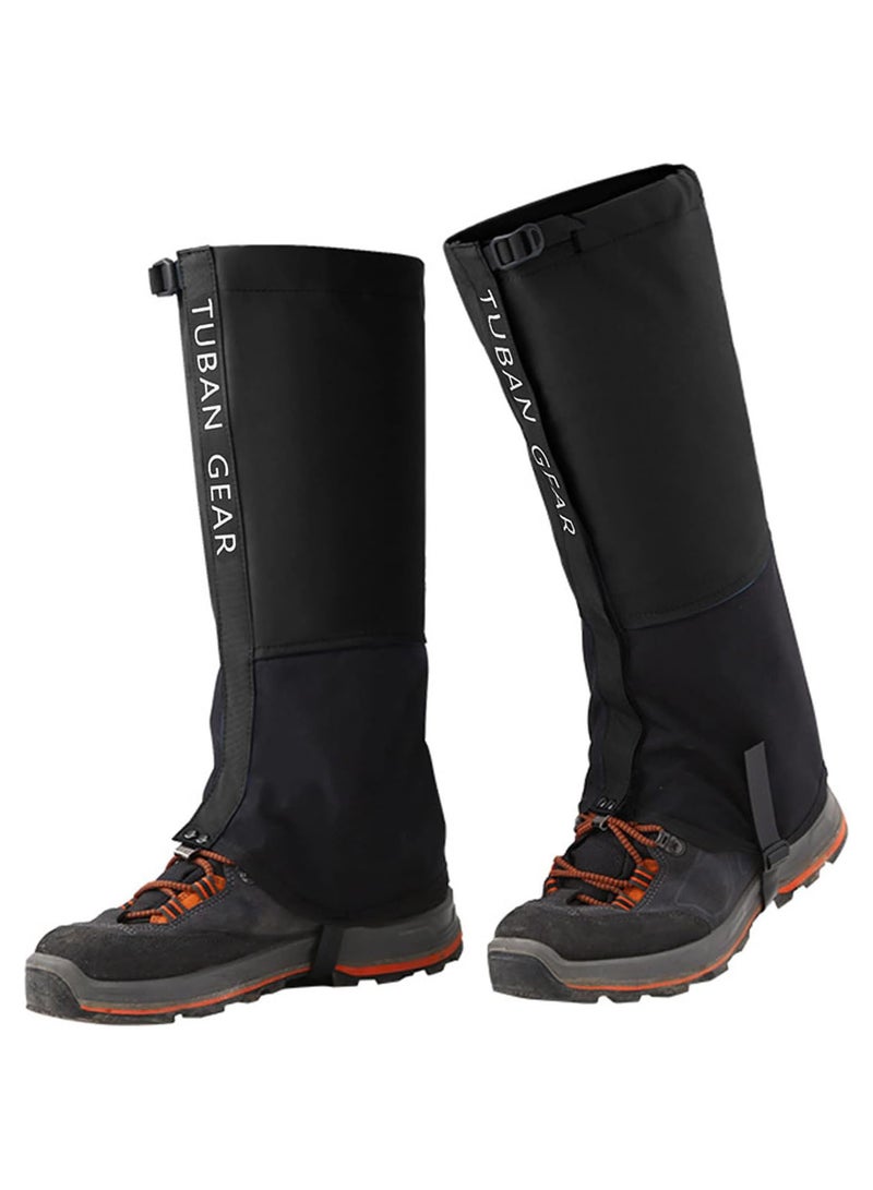 GGOOT Leg Gaiters Fleece Lined Waterproof Adjustable Anti-Tear Snow Boot Gaiters for Outdoor Hiking Skiing - Image 1