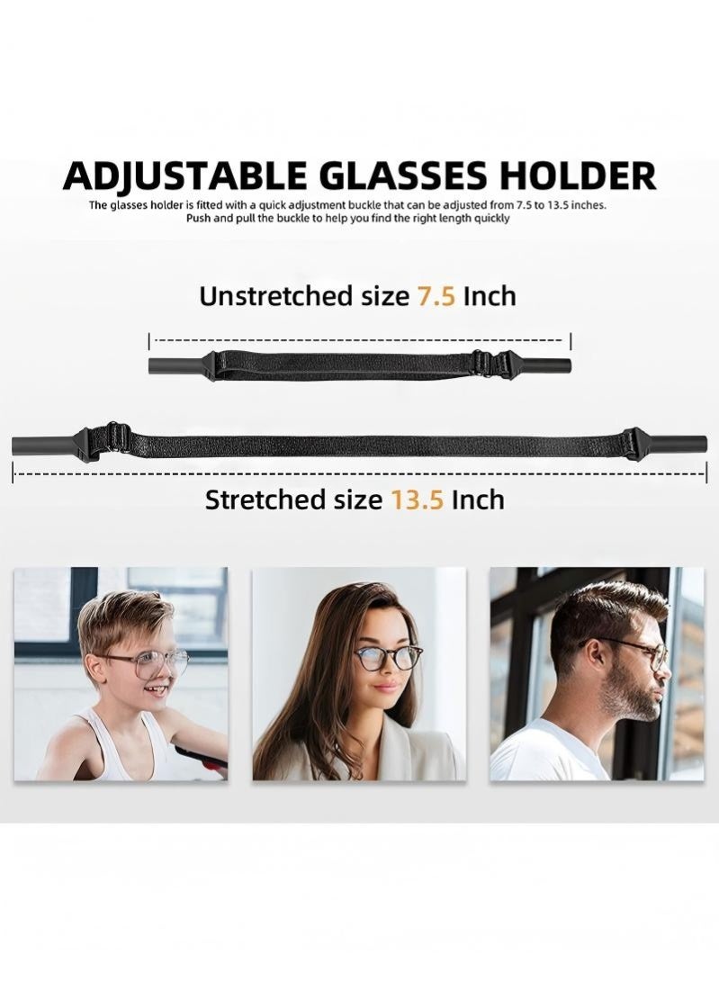 Adjustable Elastic Glasses Strap, 3pcs Universal Glasses Strap, Men's Tow Sports Glasses Strap, Sunglasses Strap, Kid's Glasses Strap, Ladies Glasses Strap, Free 20 Pairs Glasses Nose Bridge Support - Image 3