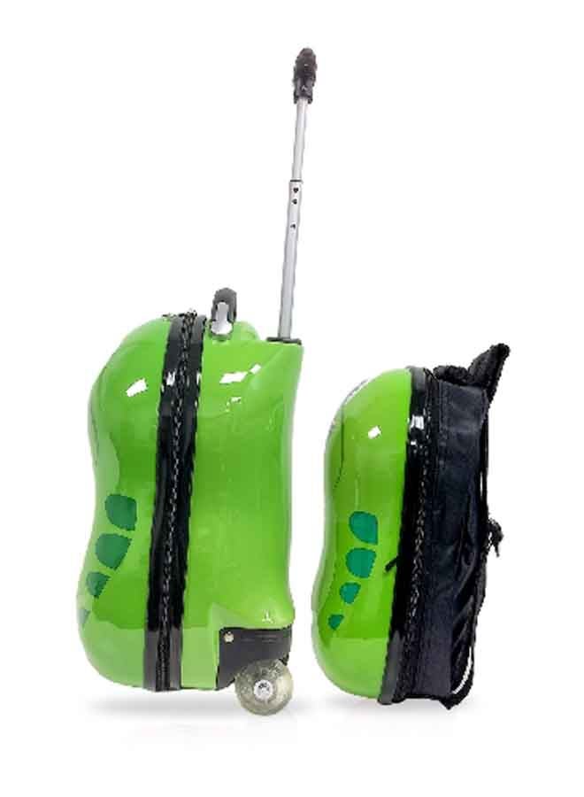 توتشي مجموعة حقائب للأطفال مكونة من قطعتين بتصميم ديناصورات باللونين الأخضر والأسود 15 × 20 × 35 سم T0381 - Image 4