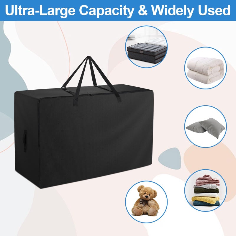 Raweao Folding Mattress Bag - 600D Oxford Cloth Heavy Duty Carry Case for Tri-Fold Guest Bed Mattress (Fits 6"" Twin & Twin XL Mattress  Black) - Image 3