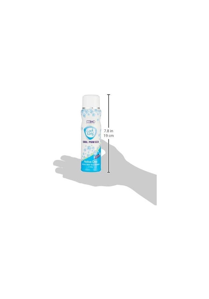 Cosmo Cool King Active Deo Perfumed Prickly Heat Talc Powder 250G - Image 3