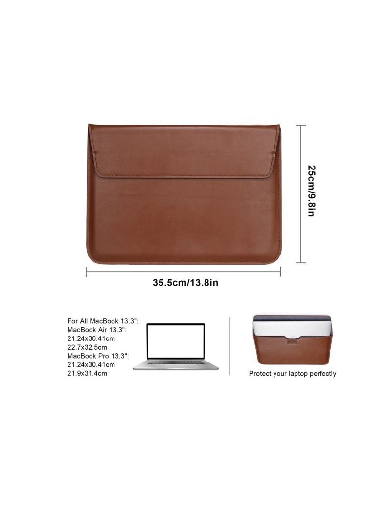 Waterproof Leather Laptop Bag Sleeve Case for MacBook Pro Air 13 inch Laptop  - Image 5