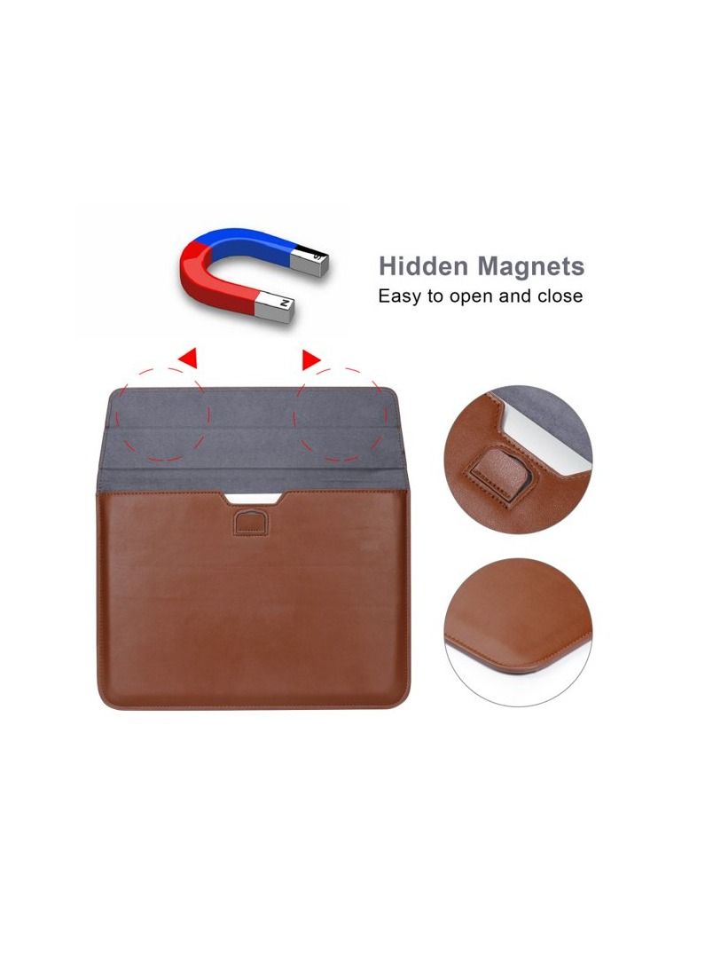 Waterproof Leather Laptop Bag Sleeve Case for MacBook Pro Air 13 inch Laptop  - Image 2