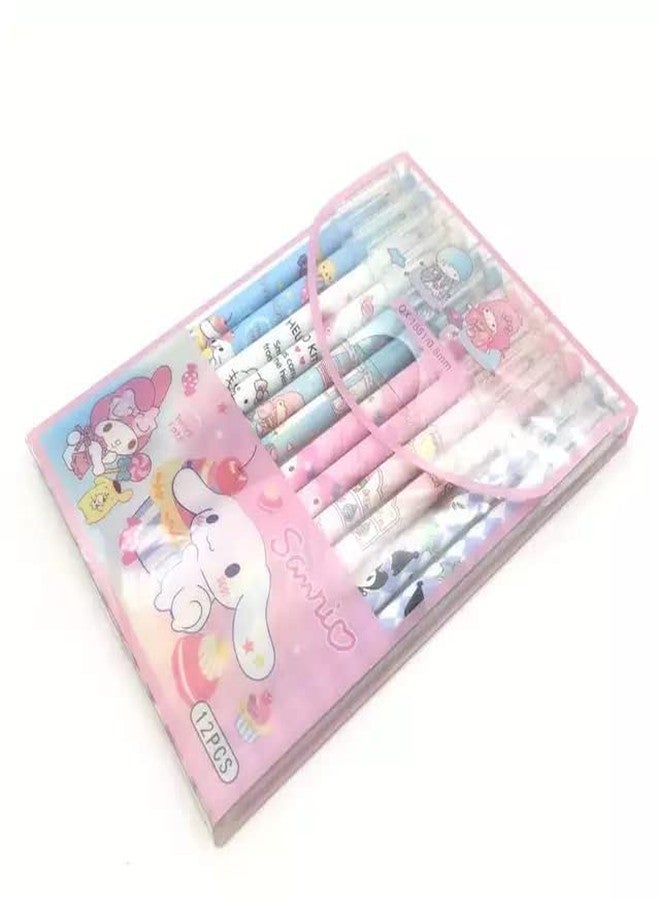 APCATIO 12pcs Erasable Gel Pens 0.5mm gel Blue Ink Pen Office School Stationary Supplies - Image 2