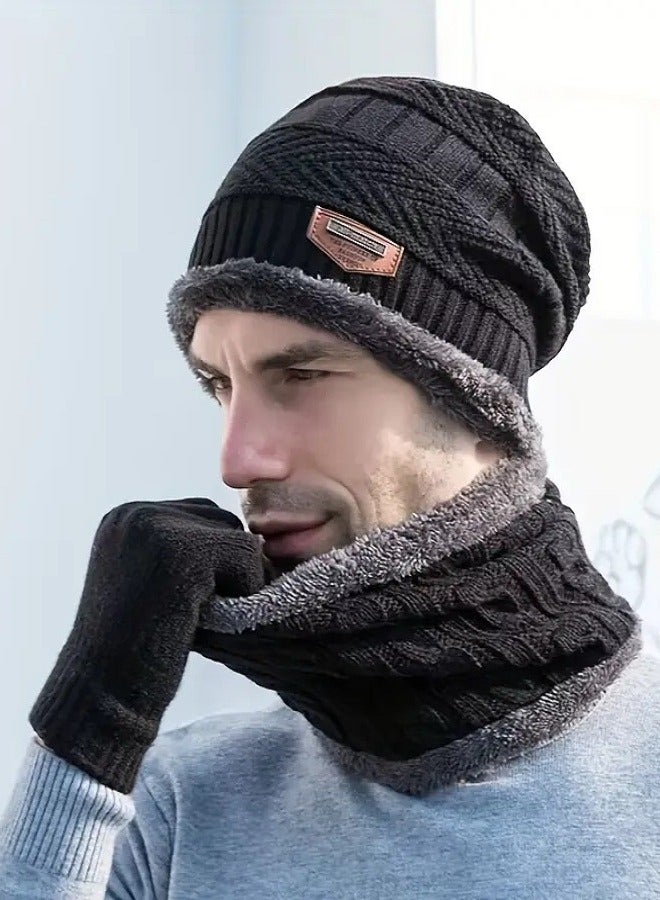 Generic Winter Warmth Set of 4 Pieces Padded Hat, Neck Covering, Thermal Gloves, and Non-Slip Socks - Ultimate Cold Weather Protection for Outdoor Adventures - Image 2